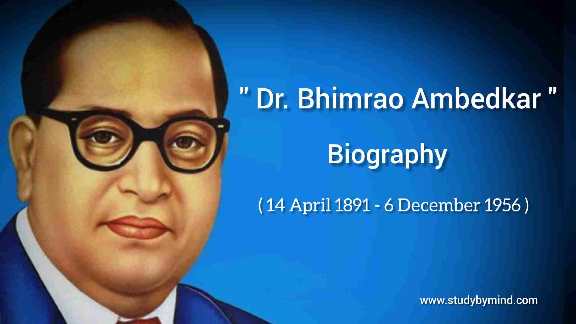 write a biography of dr bhimrao ambedkar
