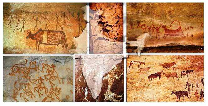 Primordial Ancient Painting - Painting of Cavities, Kandrao, Rocks (from 30000 BC to 50 AD)