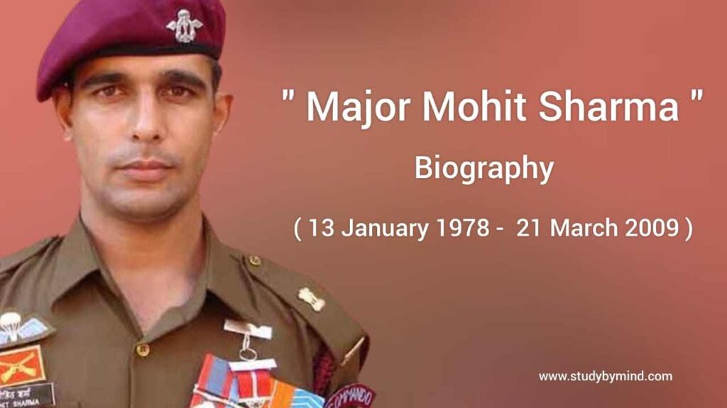 Major Mohit Sharma biography in english