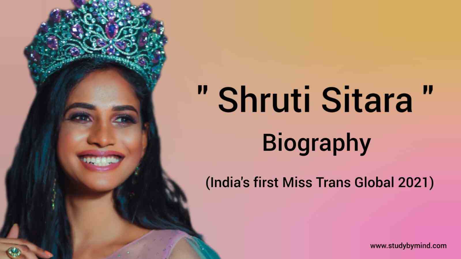 Read more about the article Sruthy sithara biography in english (India’s first Miss Transglobal 2021)