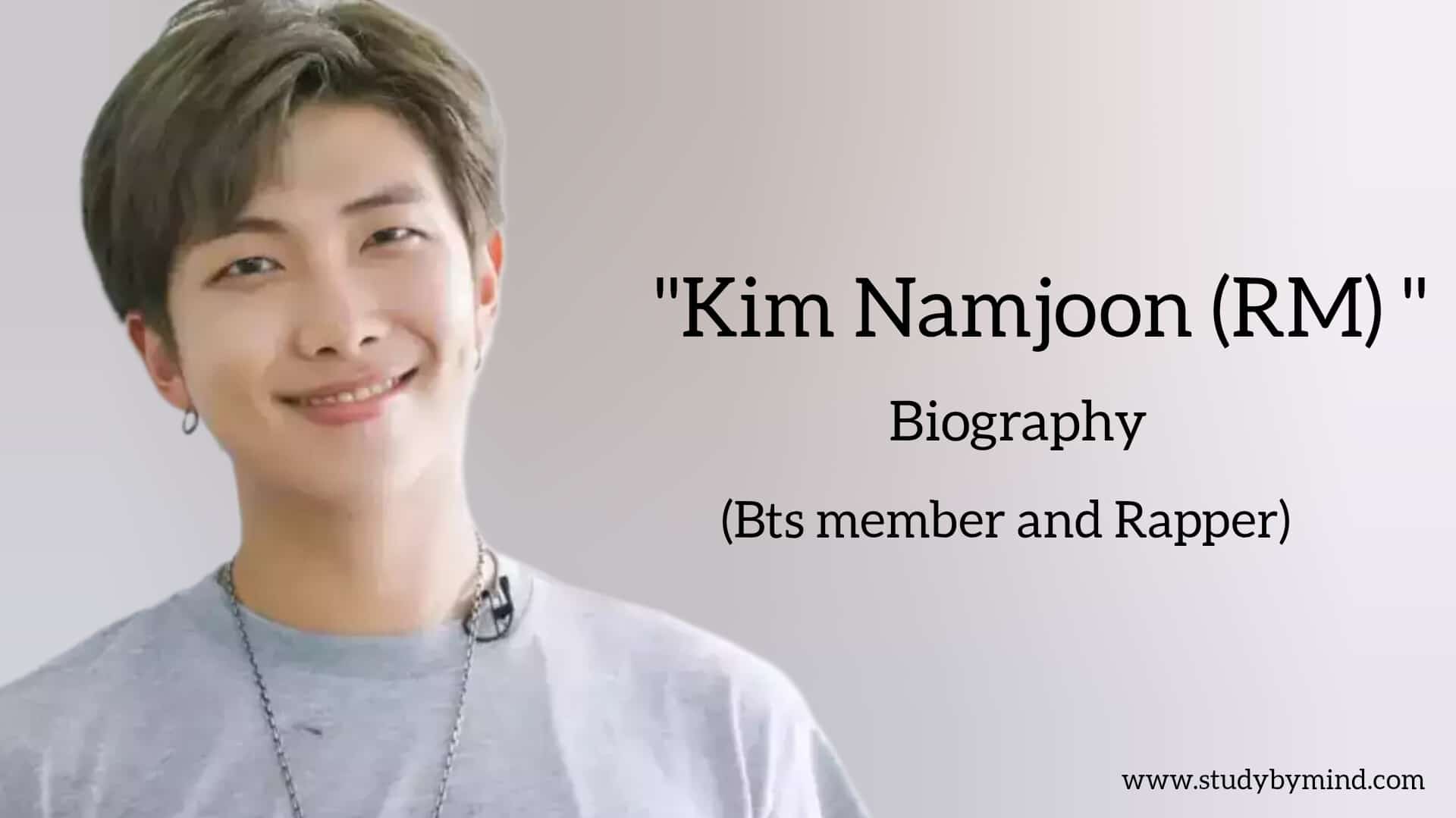 You are currently viewing Kim Namjoon RM biography in english (Bts member and South korean rapper, singer)Age, Net worth