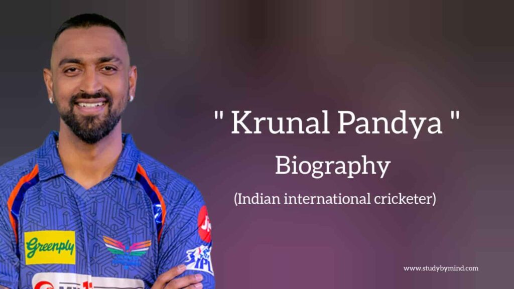 Krunal pandya biography in english (Indian Cricketer)