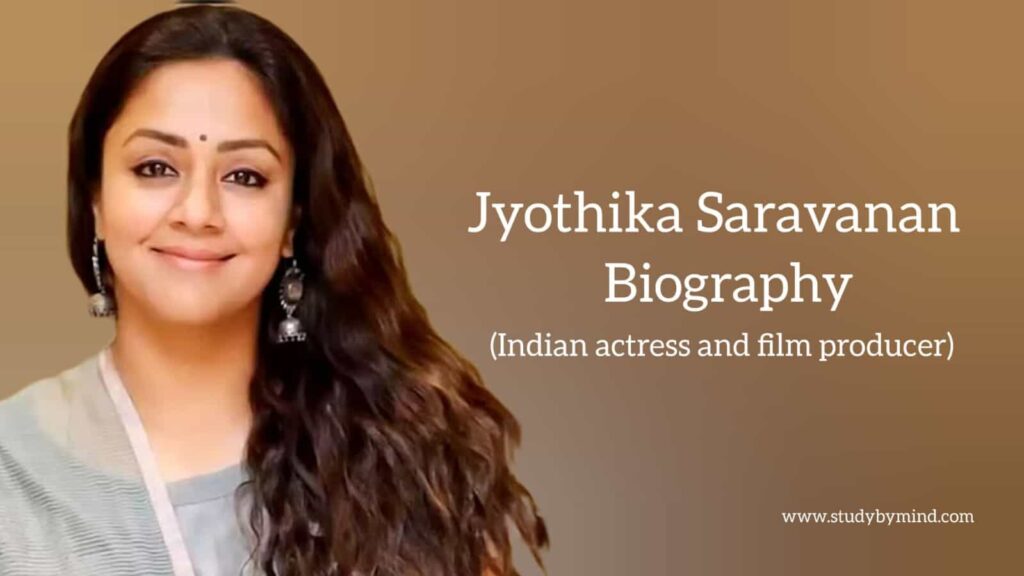 Jyothika saravanan biography in english (Indian Actress)