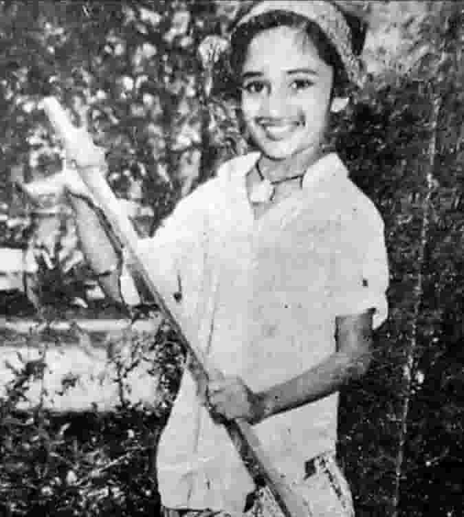 Madhuri Dixit childhood photo