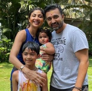 Raj kundra family photo