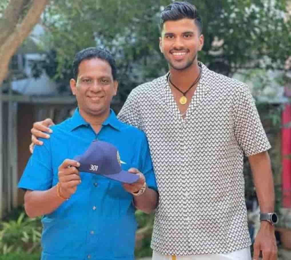 वॉशिंगटन सुंदर जीवन परिचय Washington Sundar biography in hindi (क्रिकेटर) 3 Washington Sundar father photo